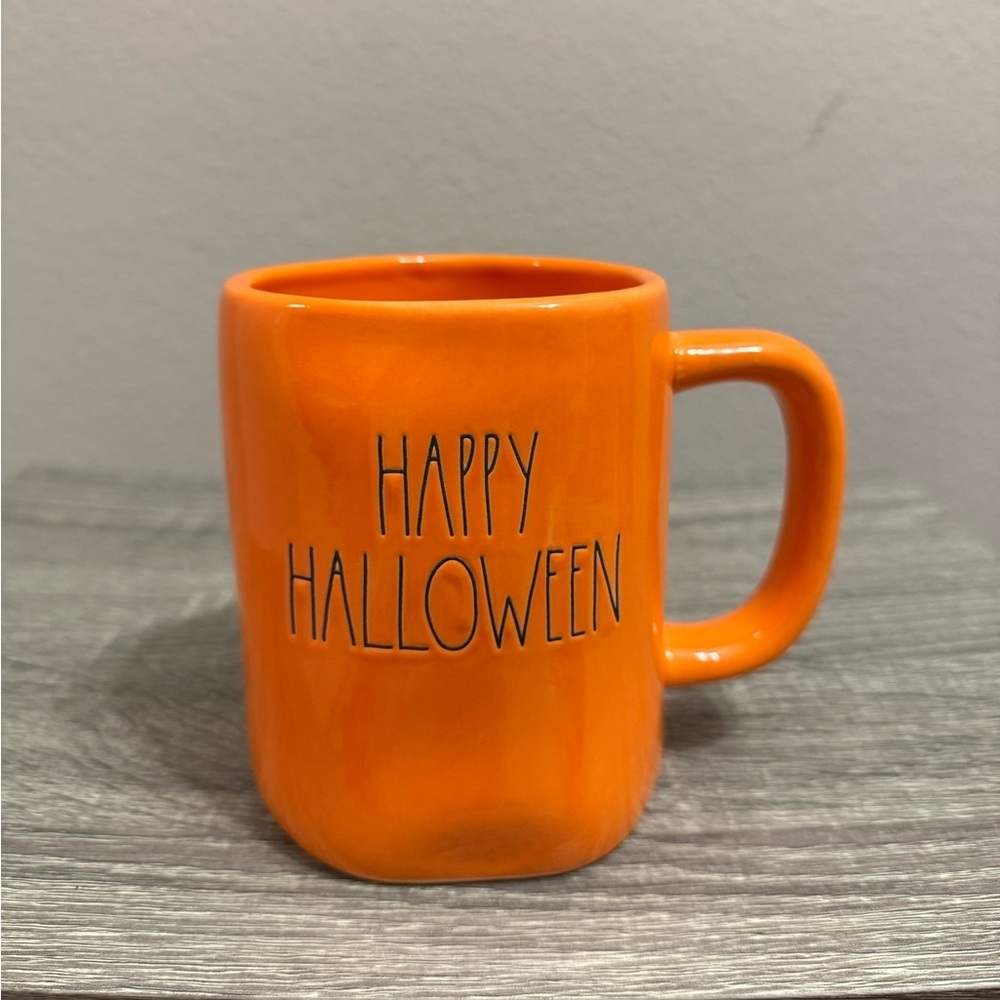 Rae Dunn Orange Happy Halloween Mug